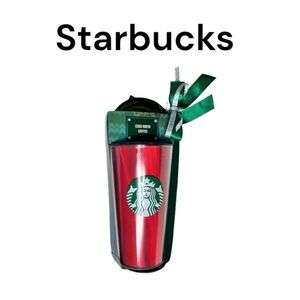 NWT Starbucks 16oz Acrylic Cold Cup Straw Lid Tumbler Cold Brew Coffee Gift Set